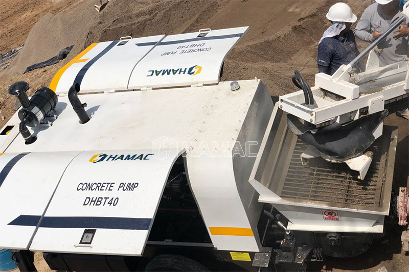 DHBT40 Diesel Engine Concrete Pump was Delivered to Macrae in Ethiopia